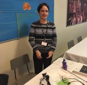 Jessica Ball at a schools career fair.