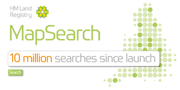 Figure for number of MapSearch searches since launch - 10 million - with accompanying illustration.