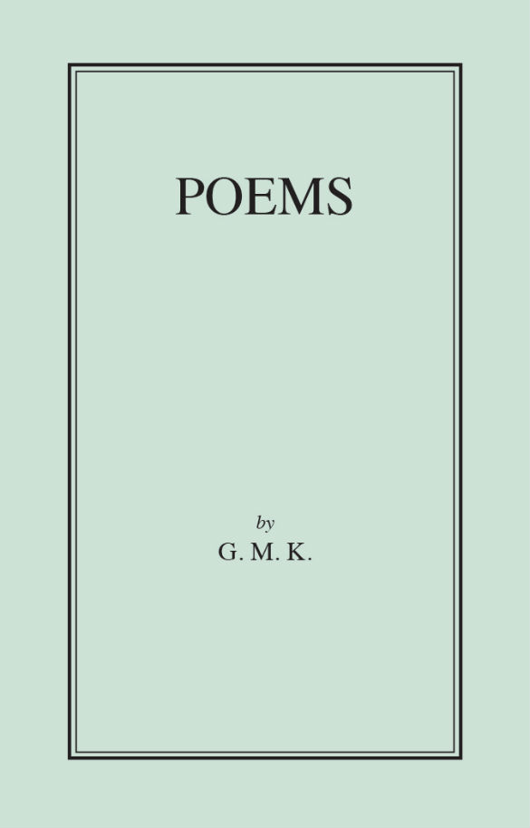 Cover of Poems by GMK