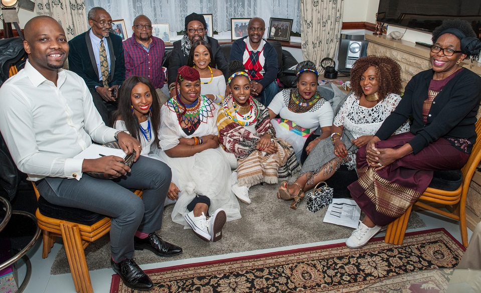 Nonsi Martins and her family at her traditional Zimbabwean wedding