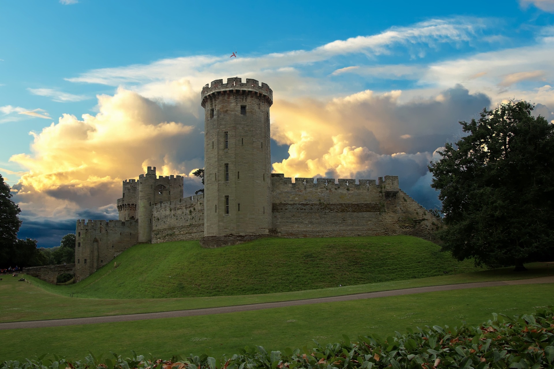Warwick Castle, a landmark in the Warwick District Council area