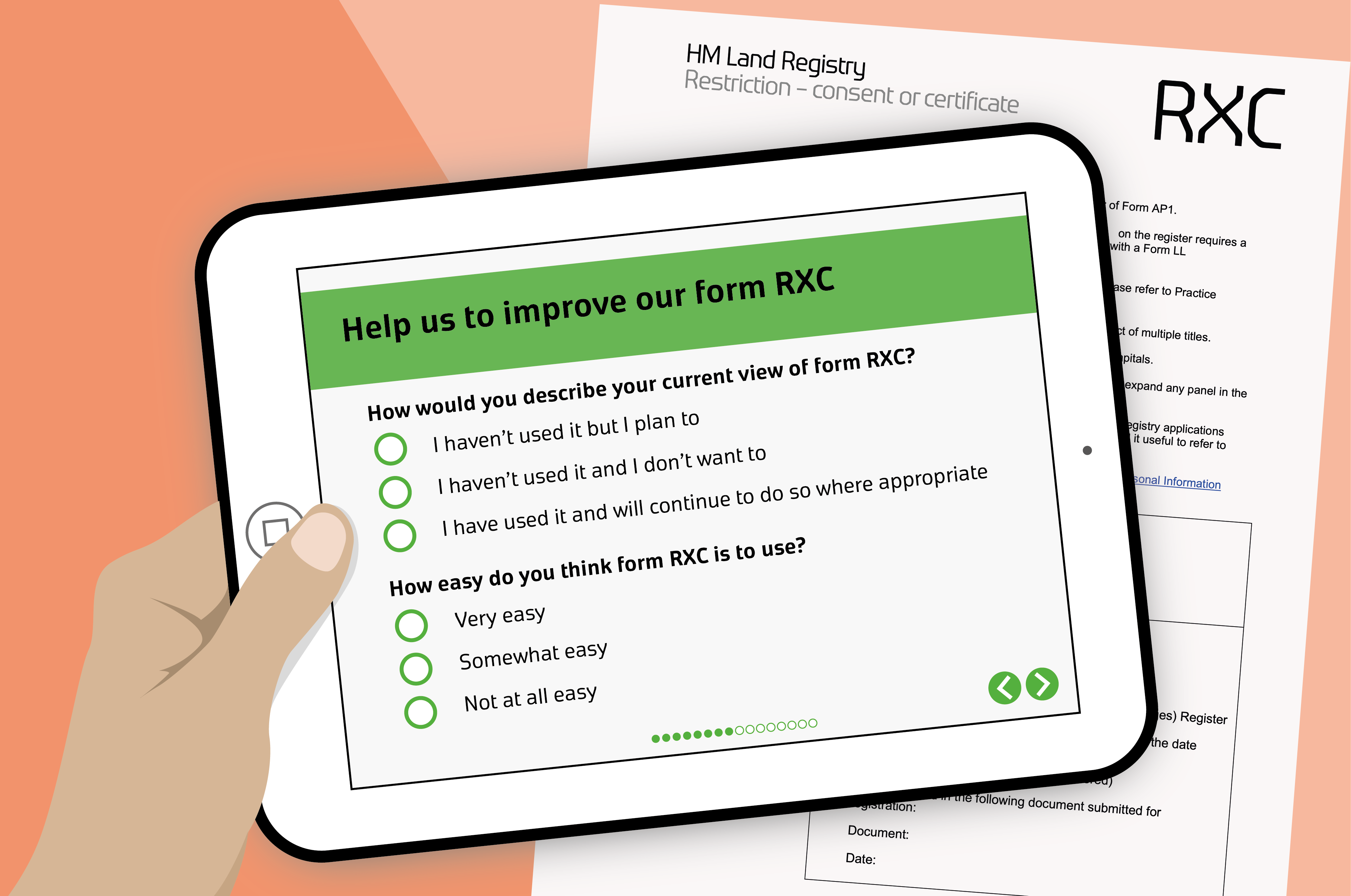 Customers support time-saving form RXC – HM Land Registry