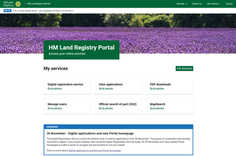 The HM Land Registry Portal Redesign HM Land Registry   Portal Redesign 768x512 